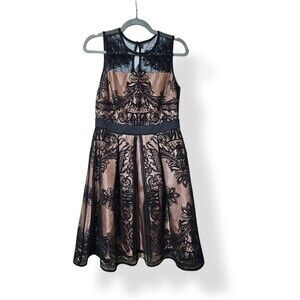 Womens Size 6 Modest Roz & Ali Evening Cocktail Above Knee Dress